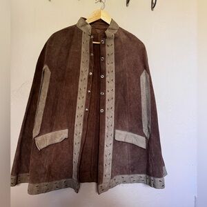 Vintage Velasco suede poncho